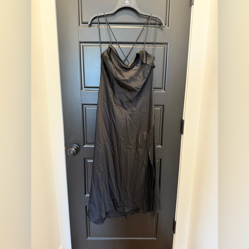 Astr Black Asymmetrical Dress